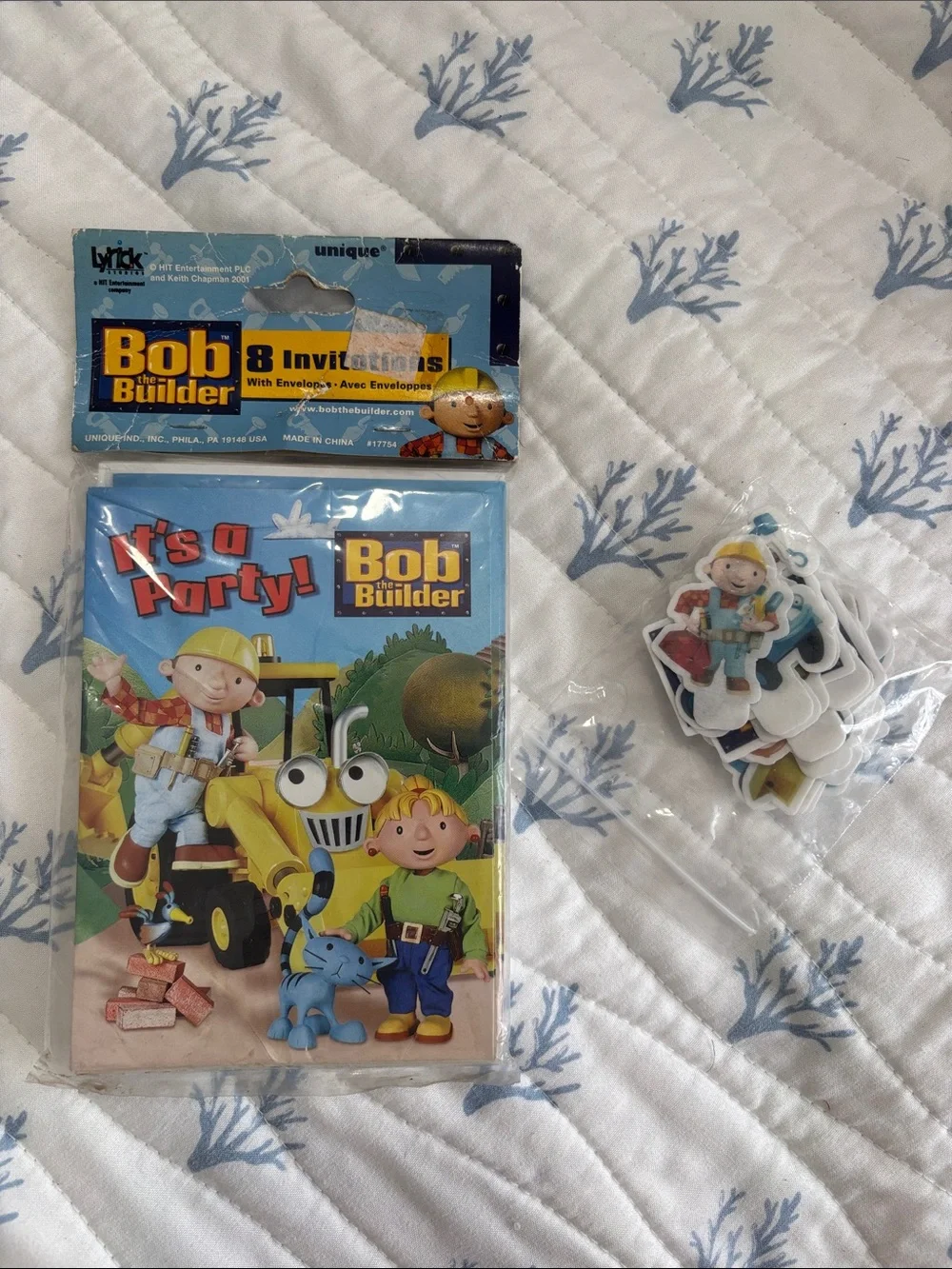 Classic Bob the Builder Party Invitations and cupcake toppers Kids party - New